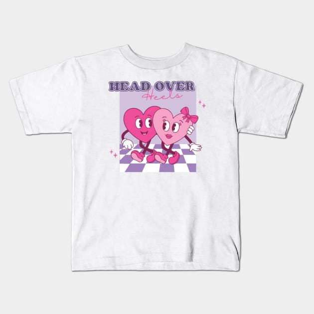 Cupid's Spell: Head Over Heels Valentine Concept Kids T-Shirt by Calypsosky